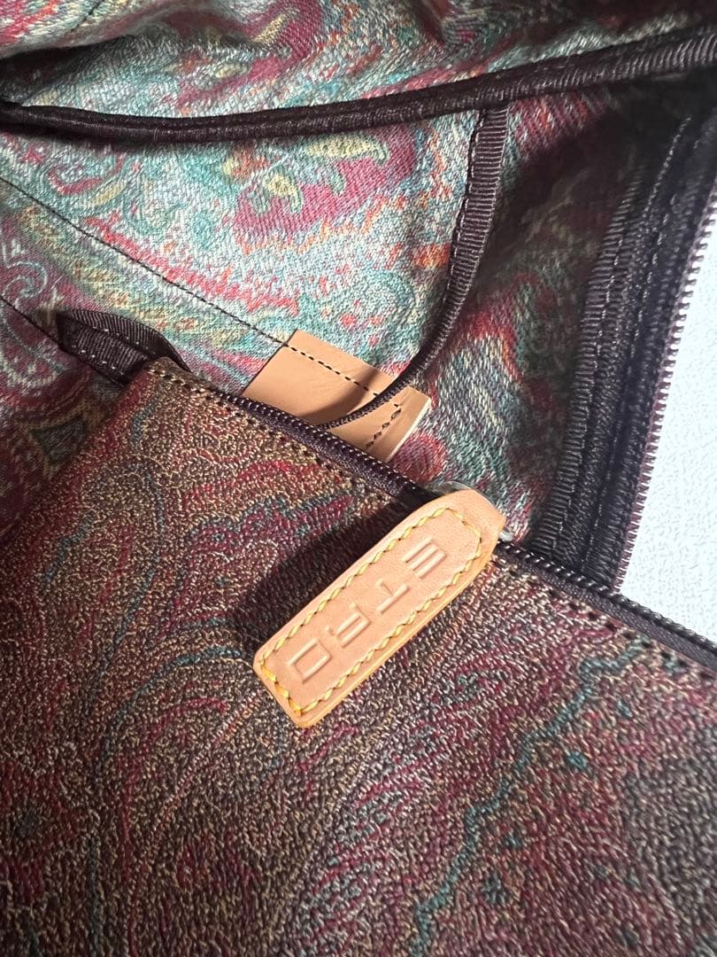 【美品】ETRO エトロ ペイズリー柄 ハンドバッグ（内ポーチ付き）