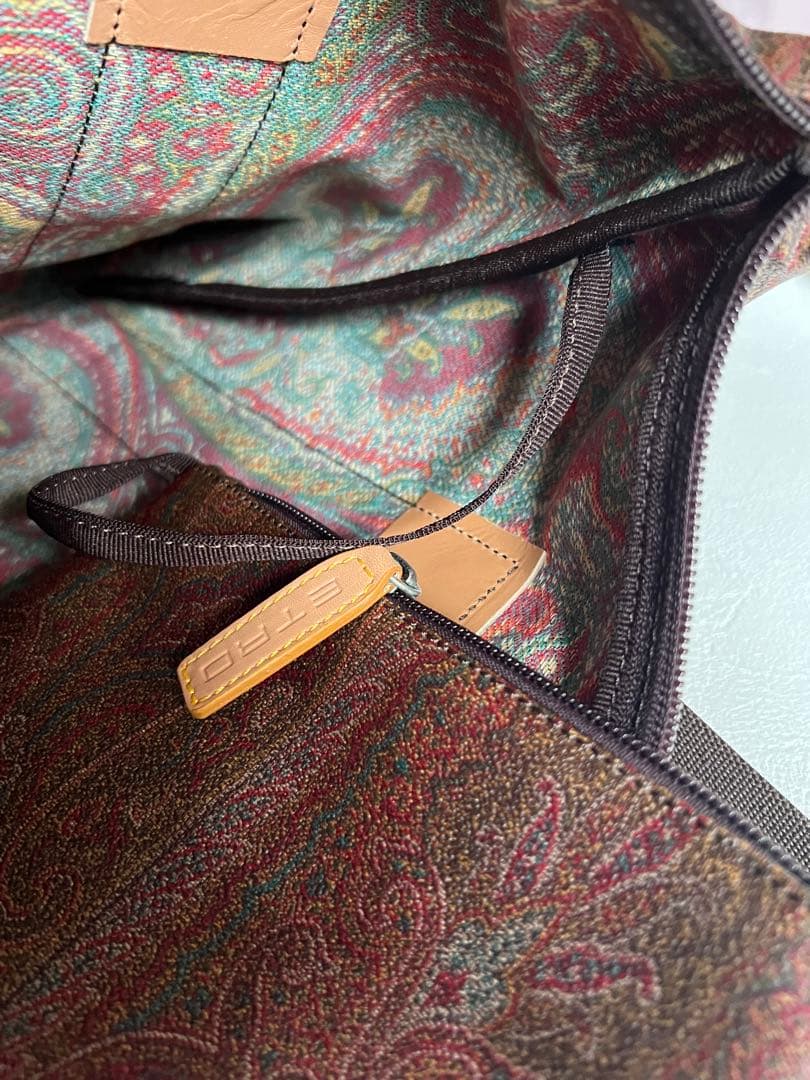 【美品】ETRO エトロ ペイズリー柄 ハンドバッグ（内ポーチ付き）
