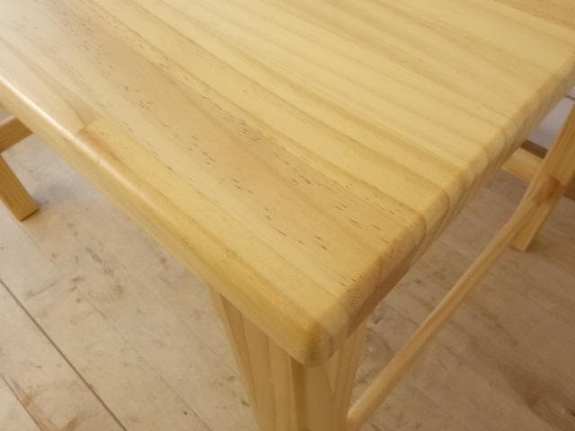 パイン材　ワークデスク　学習デスク　白木色　新品
