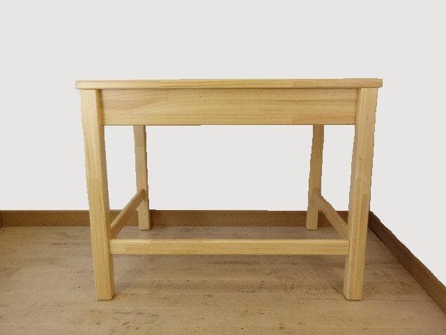 パイン材　ワークデスク　学習デスク　白木色　新品