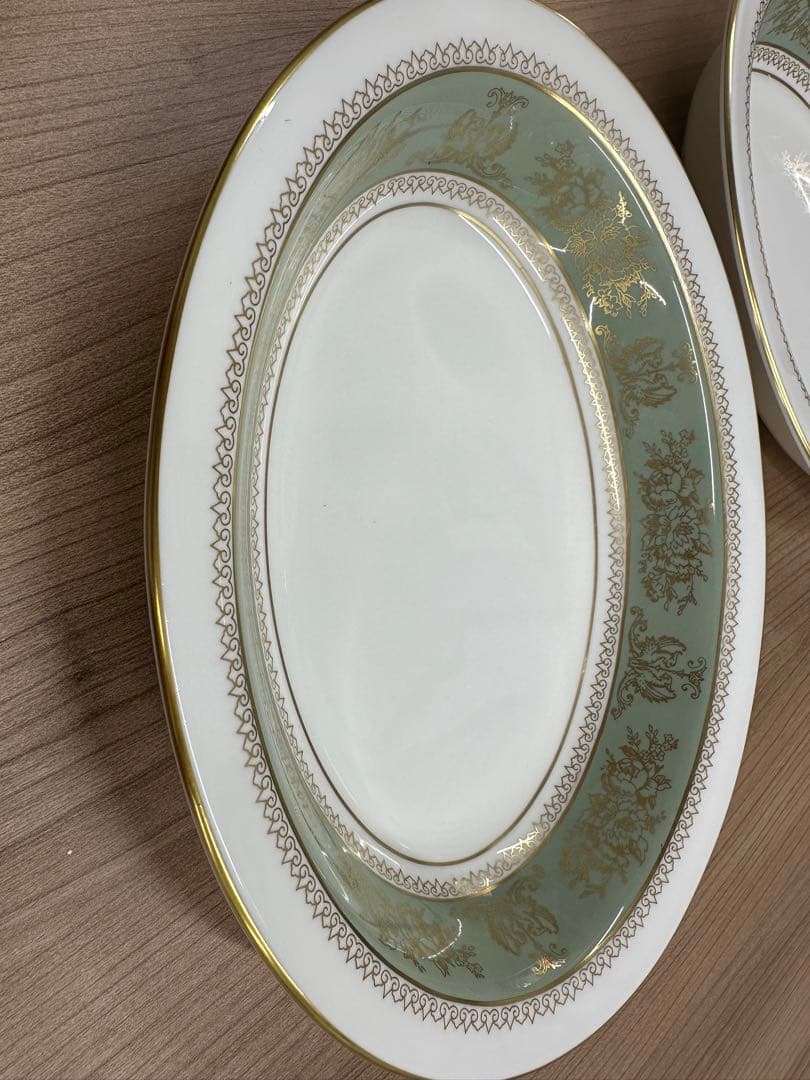 美品　ウェッジウッド　コロンビア　セージグリーン　カレー皿　深皿　２枚セット