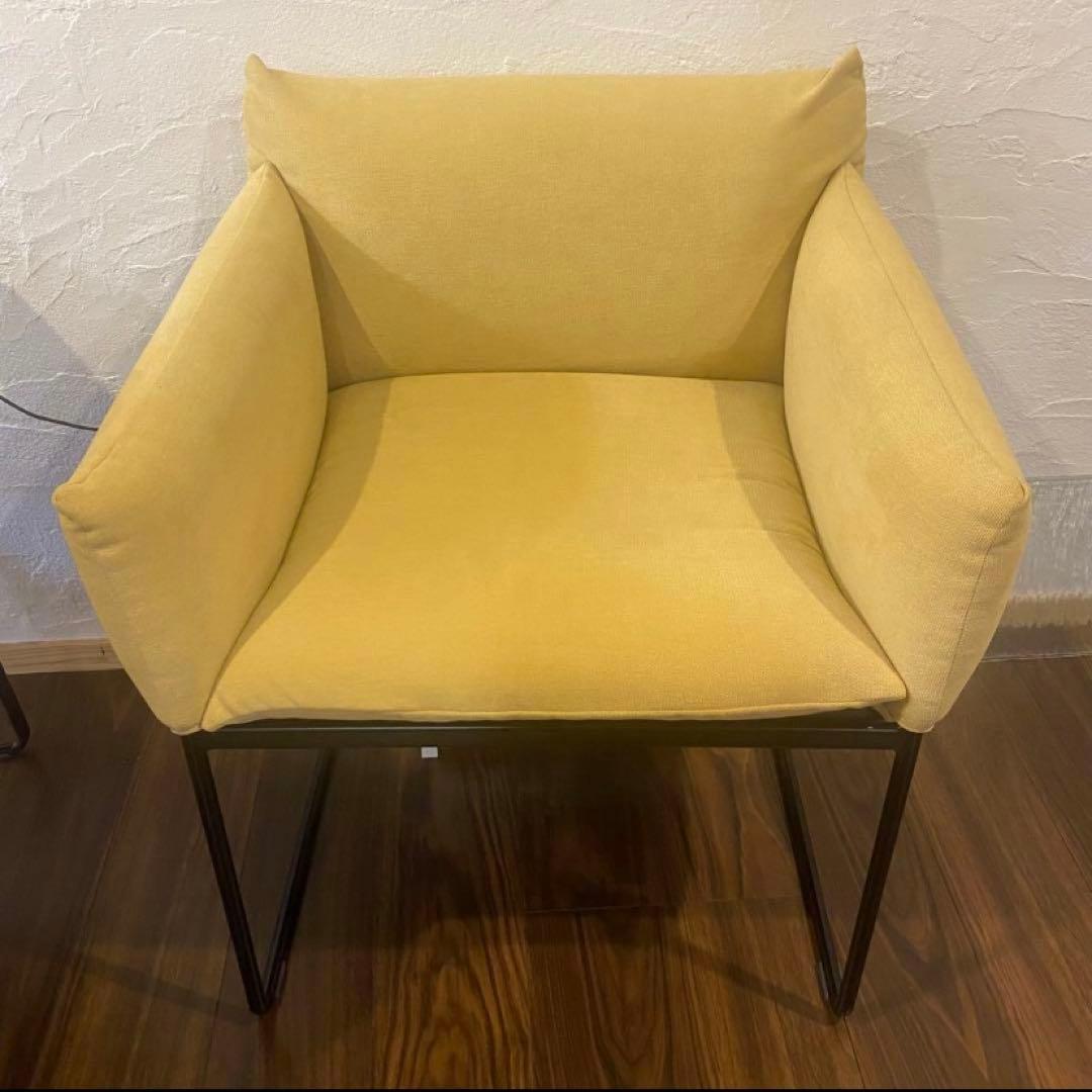 DOMENICA 1人掛けソファ ダークブルー・オリーブグリーン　2脚セット