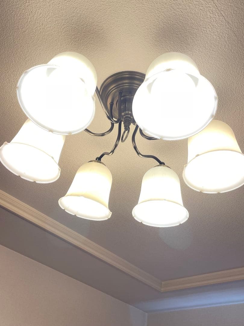 シンプルモダン6灯シャンデリア