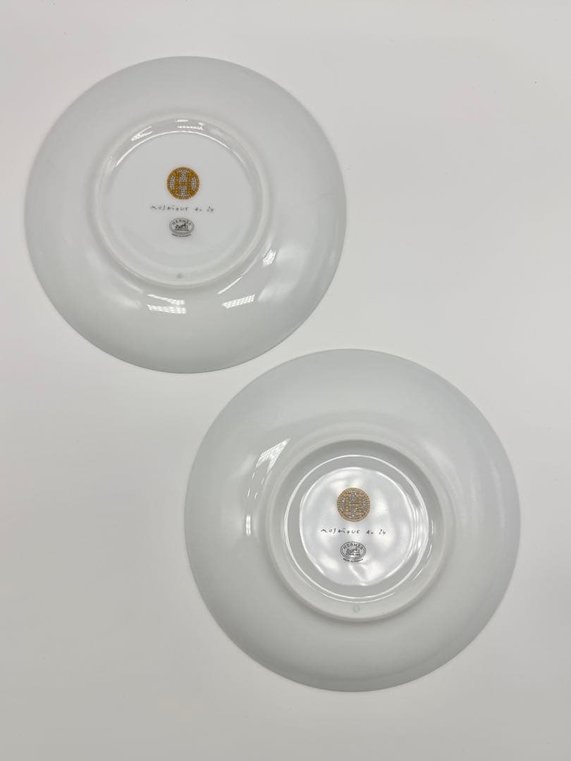 未使用 HERMES モザイク 24 ゴールド16cm パンプレート2枚セット