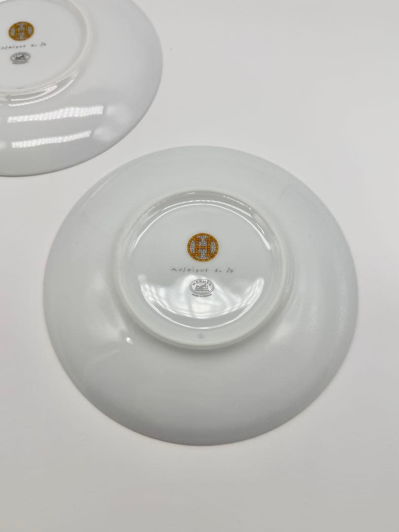 未使用 HERMES モザイク 24 ゴールド16cm パンプレート2枚セット