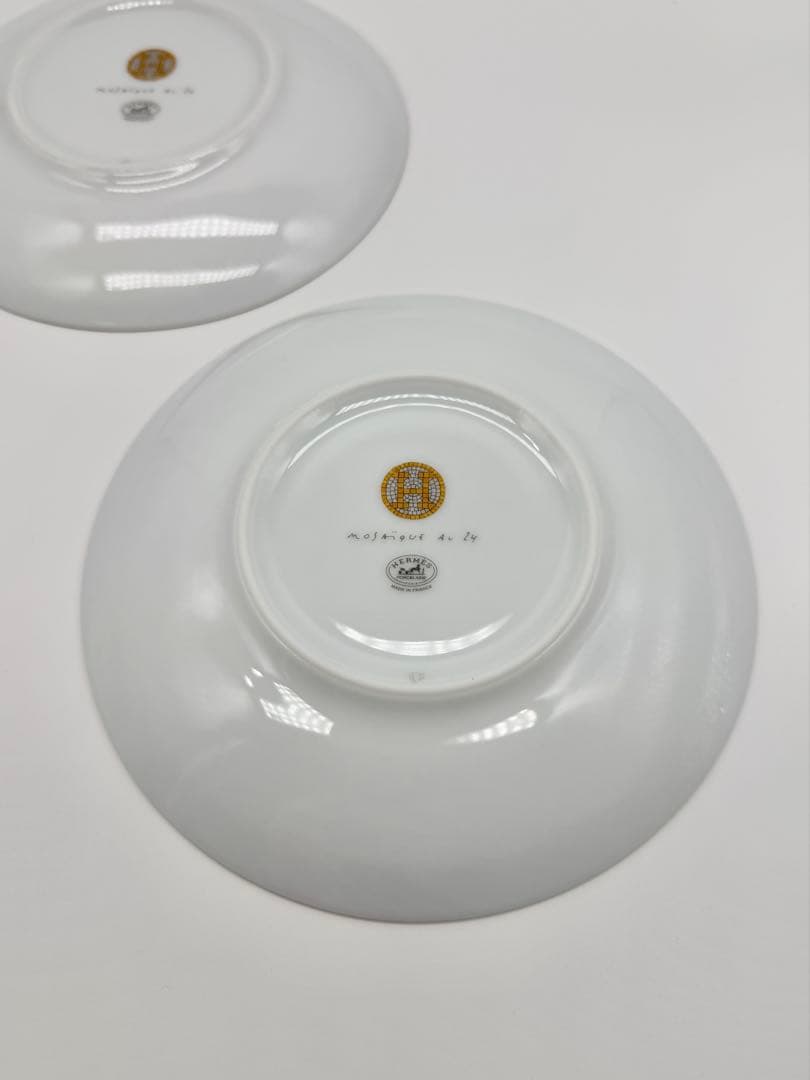 未使用 HERMES モザイク 24 ゴールド16cm パンプレート2枚セット