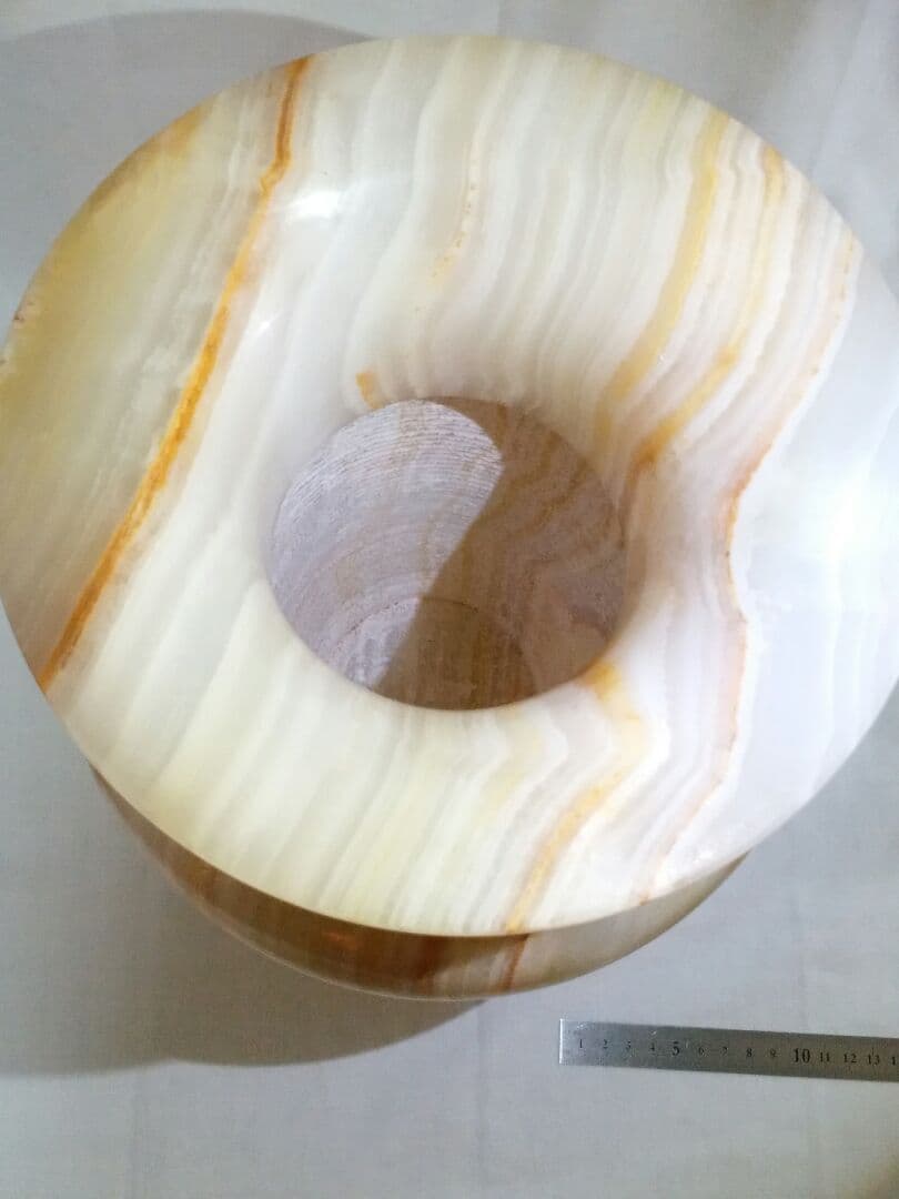 瑪瑙　メノウ　天然石　壺　花瓶　パワーストーン　1点物