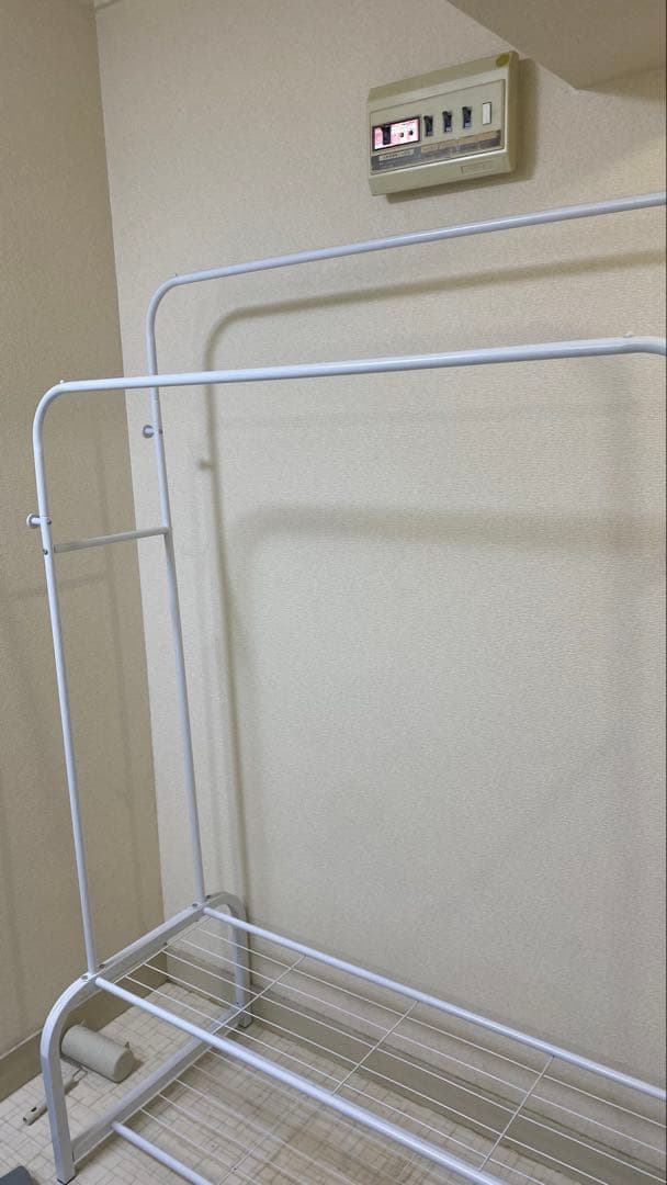 ホワイト スチールラック 2段式 約80cm