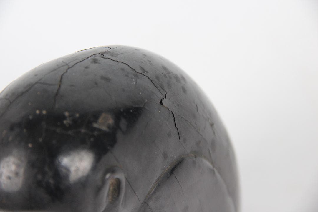 室町時代 木彫 猿置物 黒檀　硬木 在銘有 花押付　日本彫刻 FF01-01