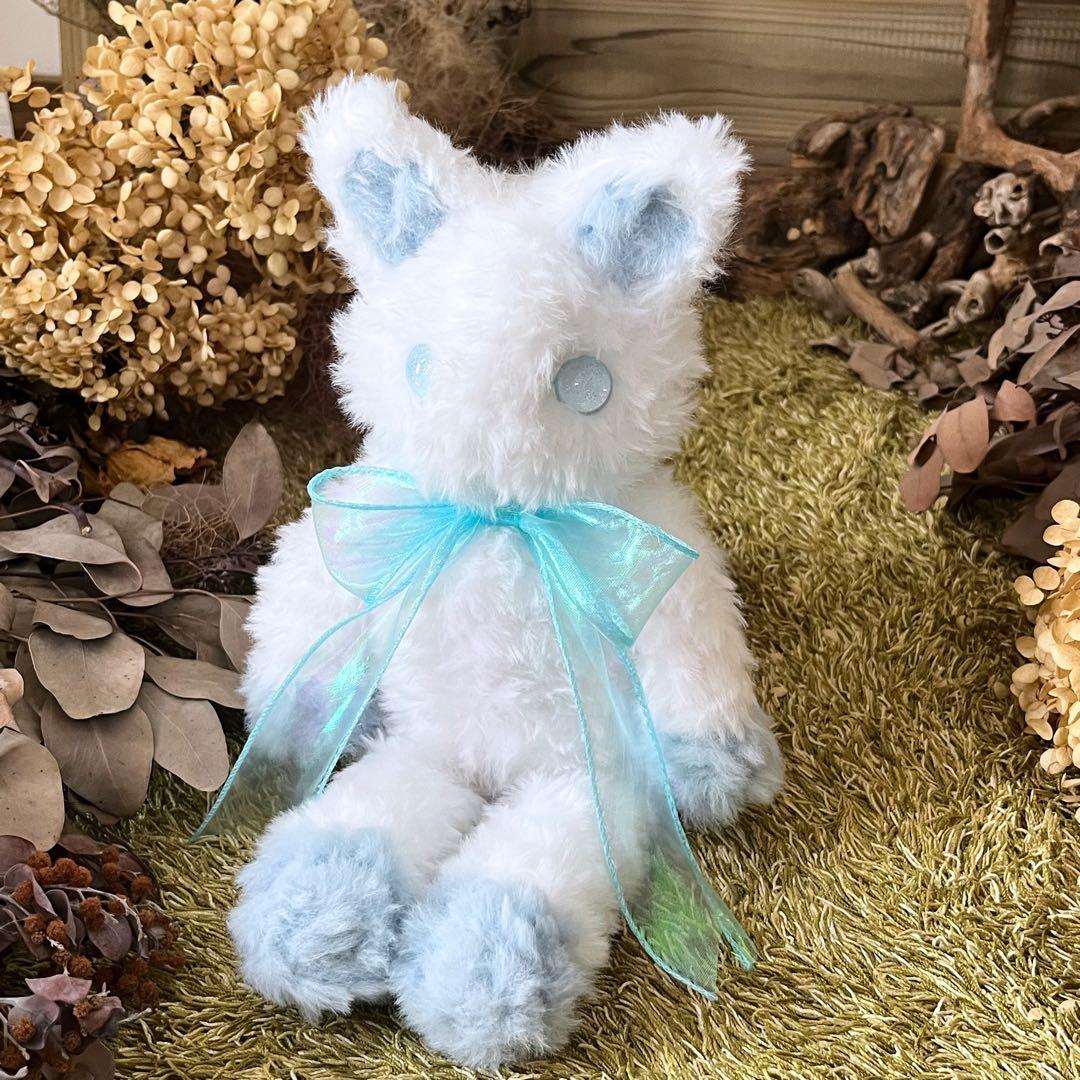 【sample】　あみぐるみ　オーダーメイド　ぬいぐるみ　アートドール　猫　白猫