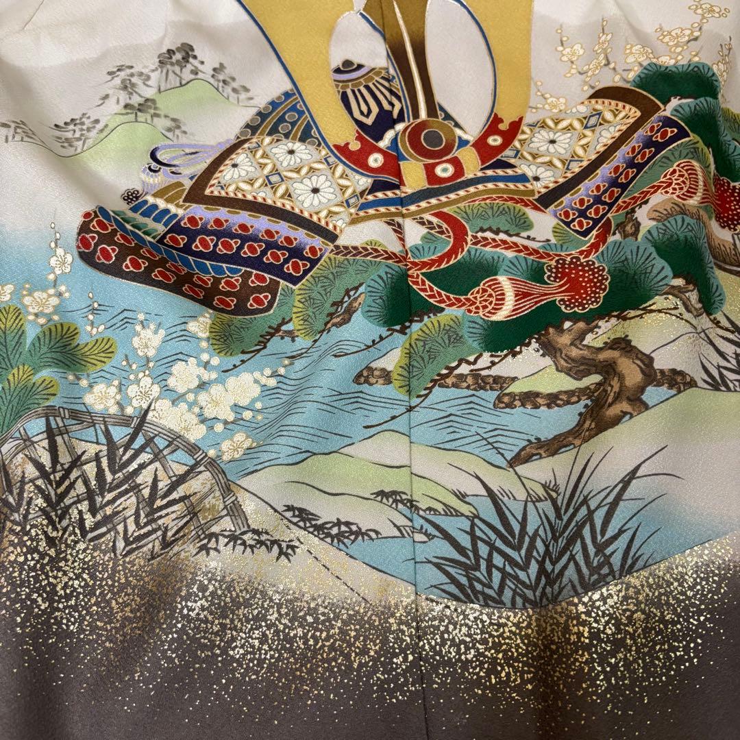 美品七五三五歳‼️白地豪華絢爛着物 男の子 袴 完全️フルセット‼️お家から揃えるなし