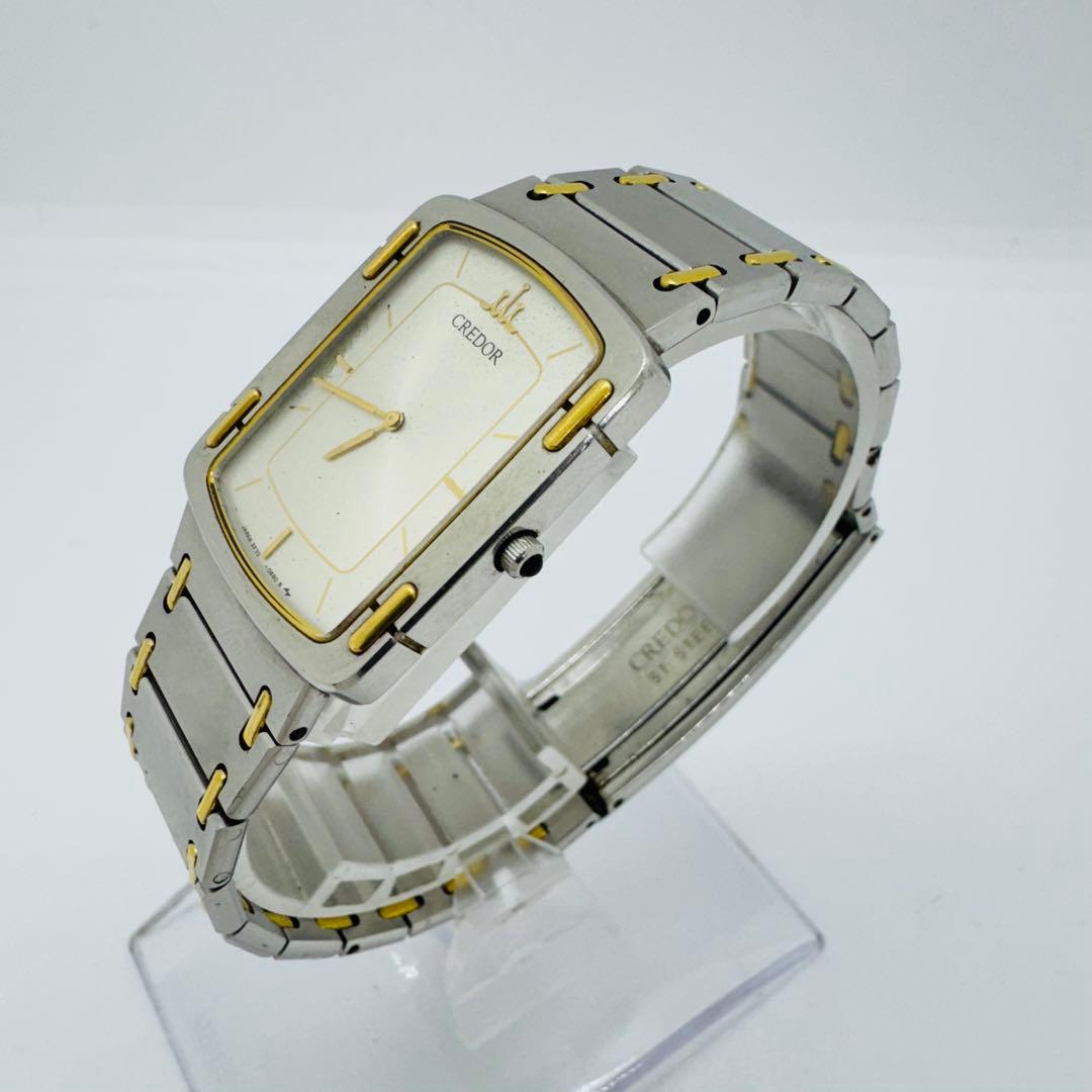 ✨SEIKO✨セイコー✨クレドール✨18KT✨シルバー文字盤✨クォーツ✨腕時計✨