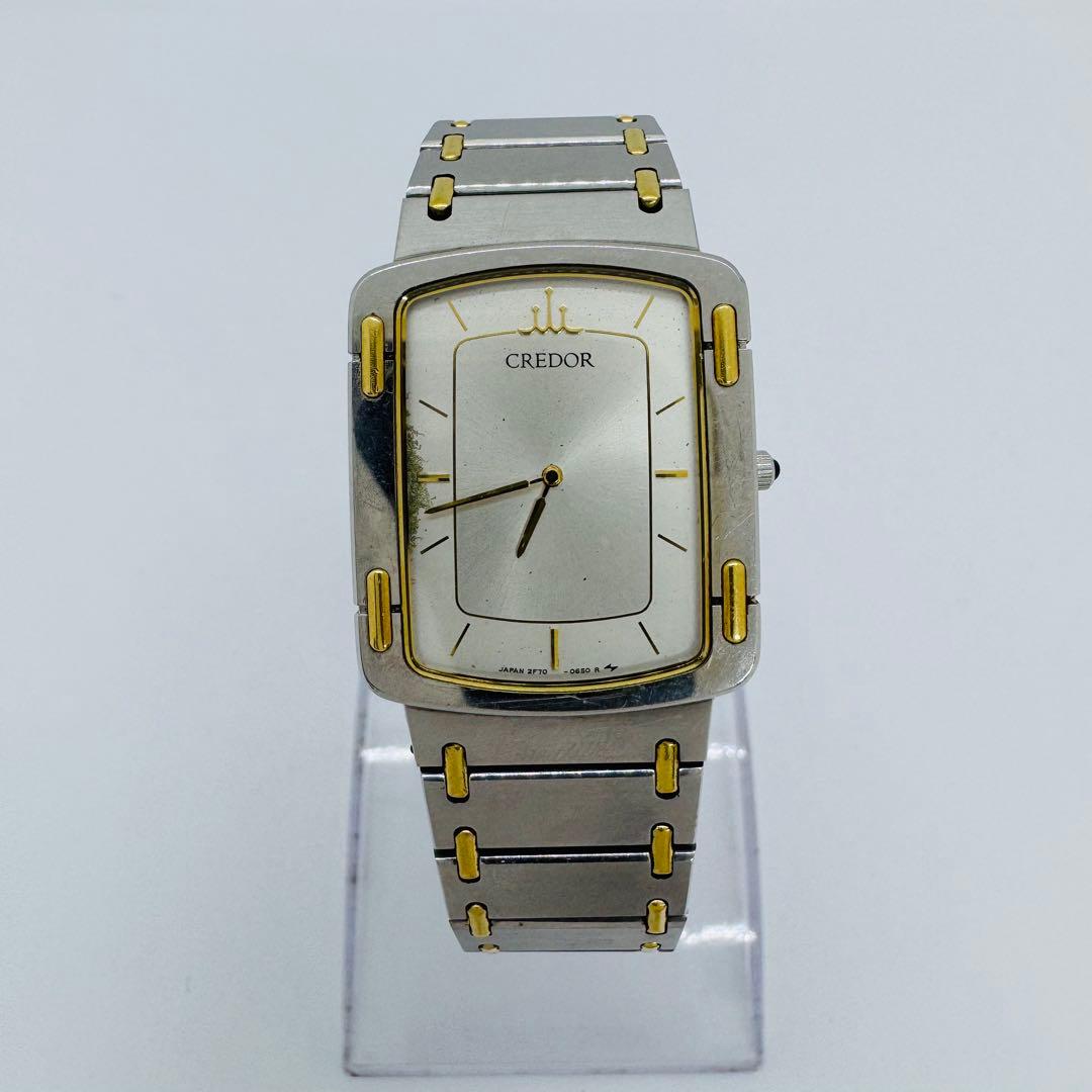 ✨SEIKO✨セイコー✨クレドール✨18KT✨シルバー文字盤✨クォーツ✨腕時計✨