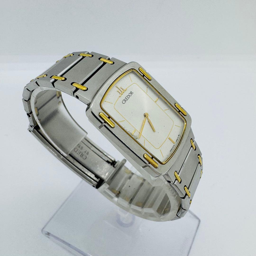 ✨SEIKO✨セイコー✨クレドール✨18KT✨シルバー文字盤✨クォーツ✨腕時計✨