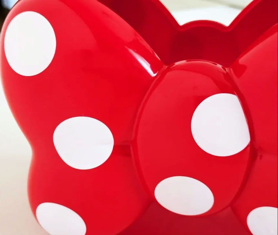 美品☆ ミニー リボン型 ポップコーンバケット ディズニー 赤いリボン