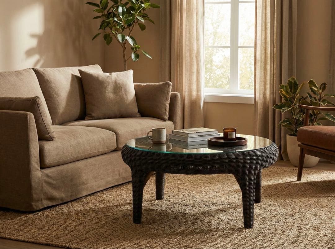 新品☆リゾート風リビングテーブル (座卓) RA-813 ブラック