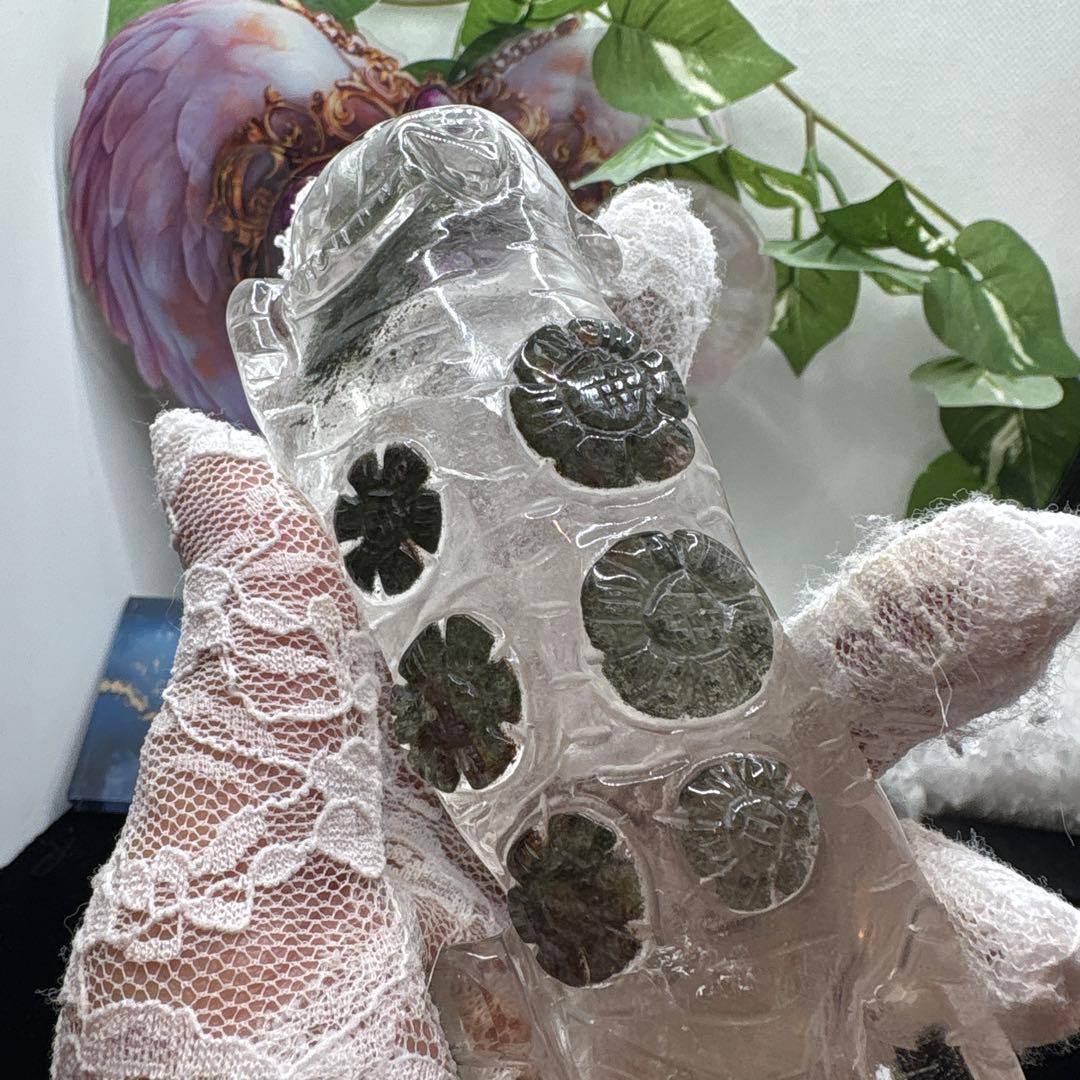 水晶ガーデン♡手彫りタイガー♡虎♡No.1032