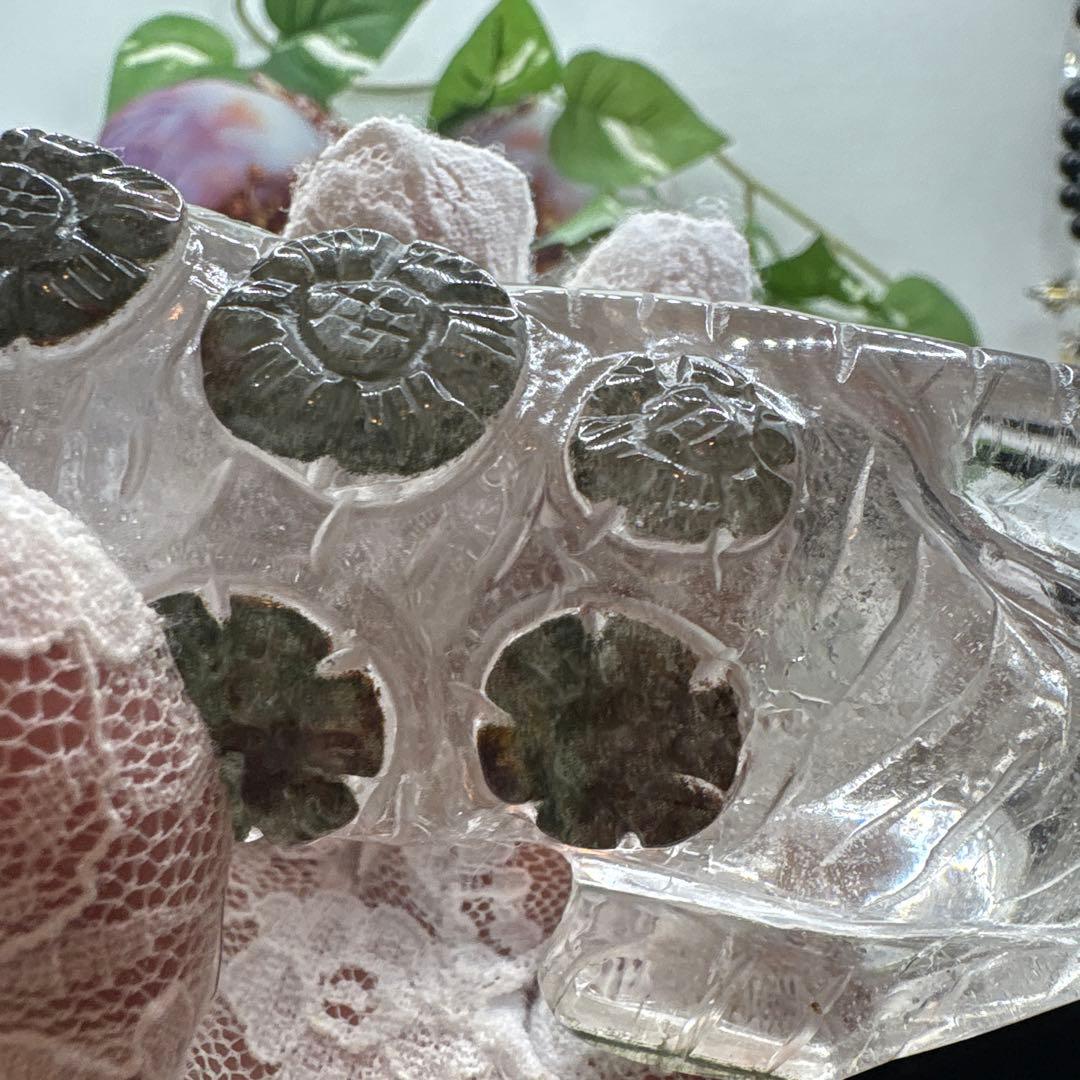 水晶ガーデン♡手彫りタイガー♡虎♡No.1032