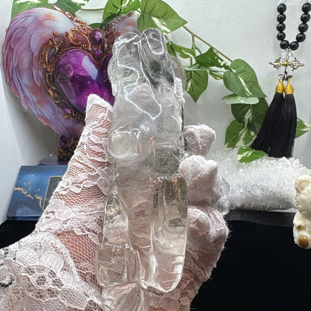 水晶ガーデン♡手彫りタイガー♡虎♡No.1032