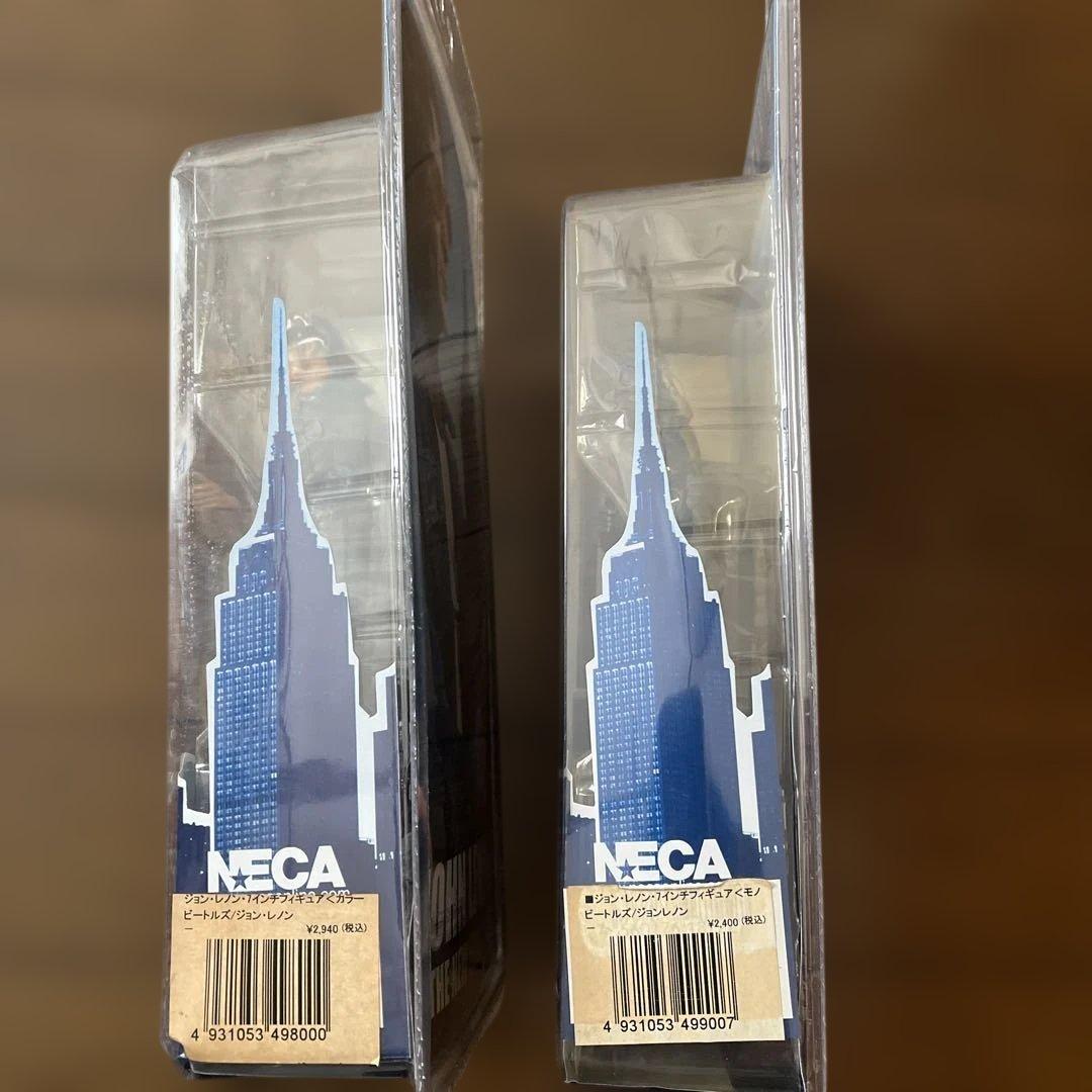 新品未開封】2セット ジョンレノン フィギュア Beatles カラーモノクロ