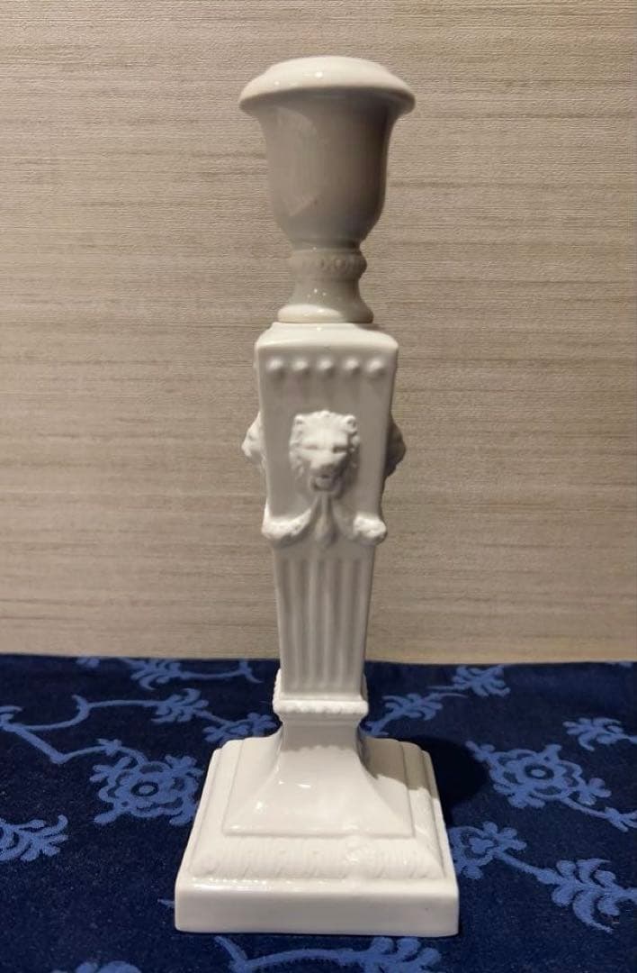 貴重◼️ロイヤルコペンハーゲン ホワイトフルーテッド キャンドルスタンド 燭台