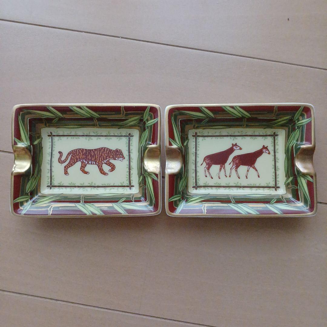 未使用 HERMES エルメス 灰皿 アッシュトレイ 動物 トラ 小物入れ