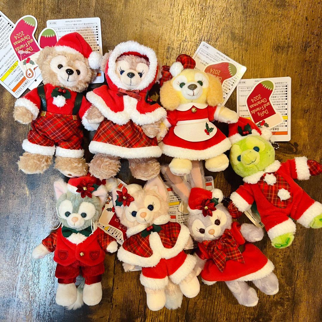 ダッフィー&フレンズ クリスマス2024 ぬいぐるみバッジ セット お顔