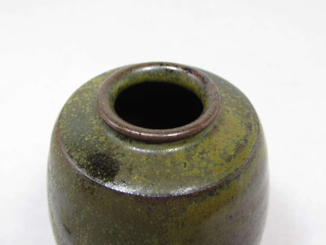 茶道具】 丹波焼 市野信水 肩衝茶入 仕覆（薩摩間道） 信水窯 丹波茶入