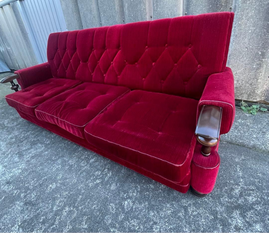 モリシゲ家具/MORISHIGE/オリーブ印/高級家具/3Pソファ/アームソファ