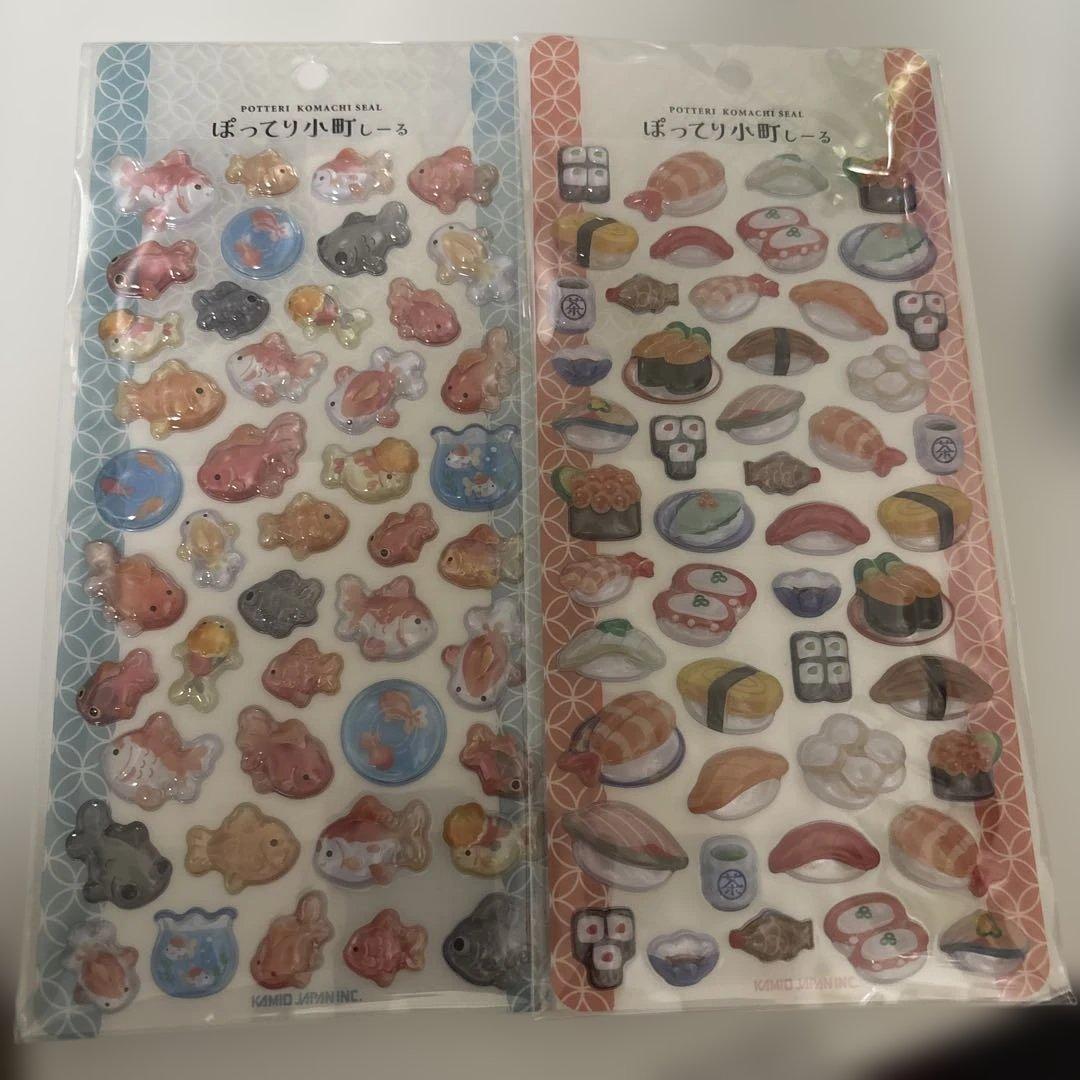 カミオジャパン ぽってり小町シール 金魚 寿司2枚セット - メルカリ