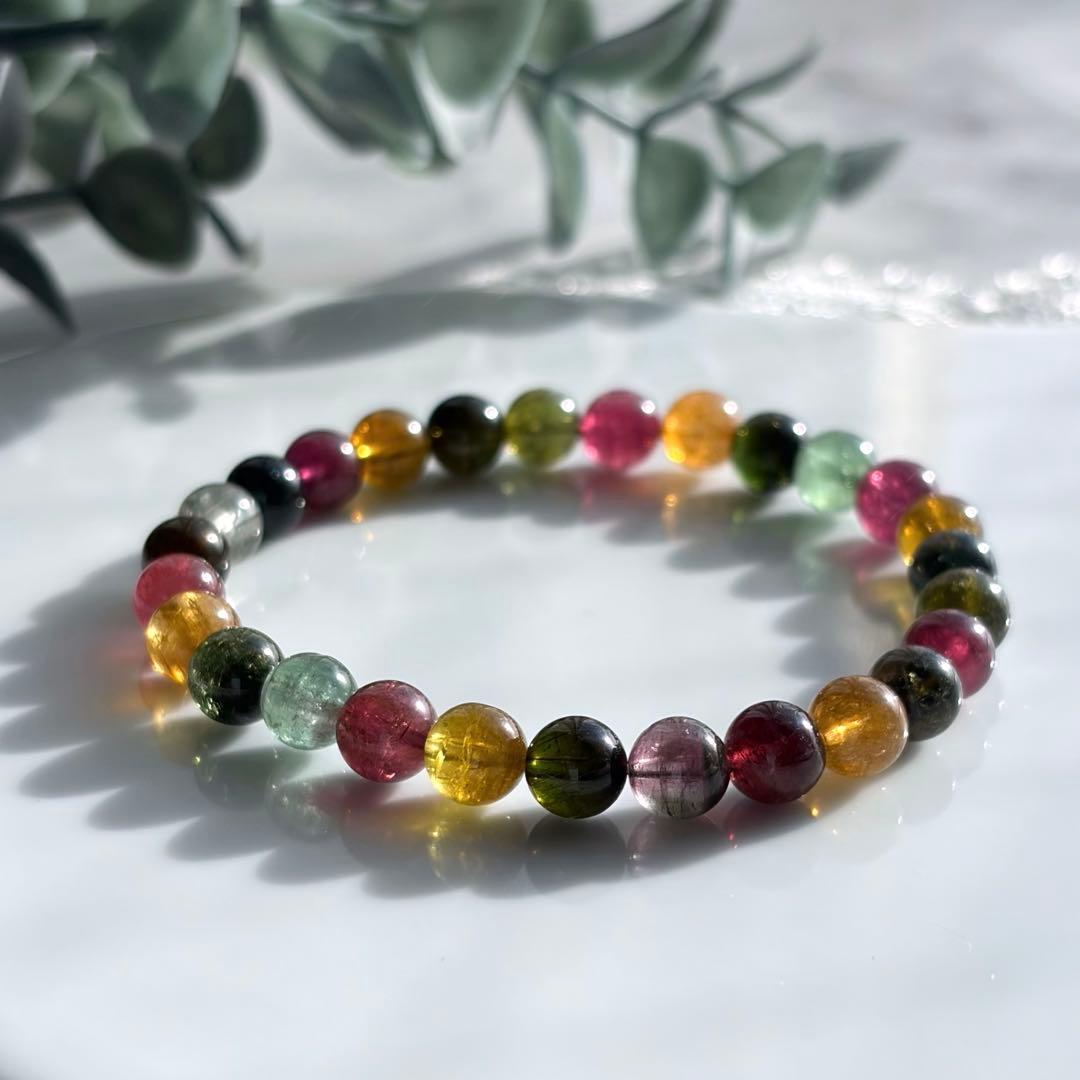 濃厚高品質✨ブラジル産パーティカラートルマリンブレスレット