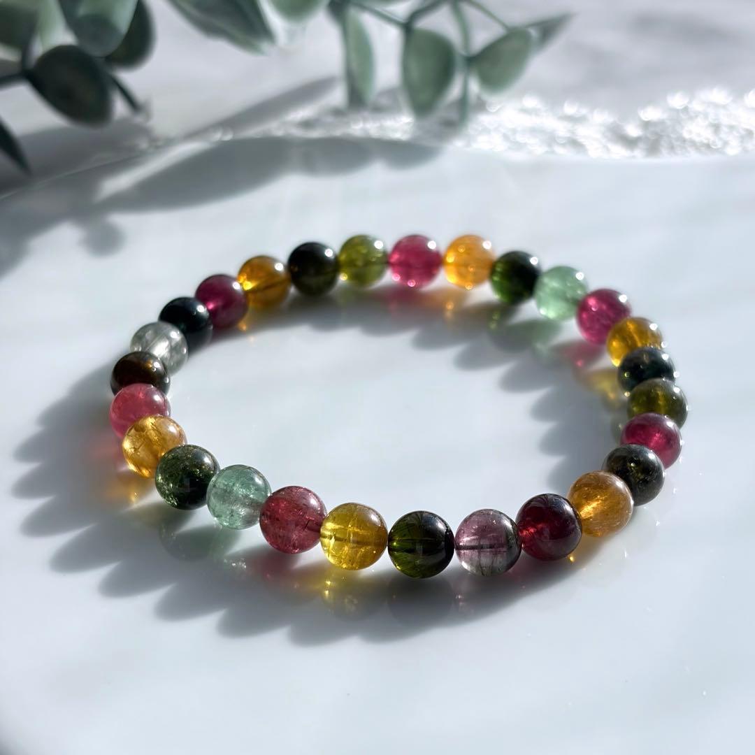 濃厚高品質✨ブラジル産パーティカラートルマリンブレスレット