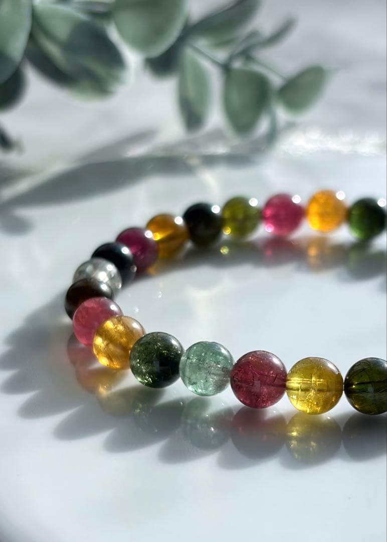 濃厚高品質✨ブラジル産パーティカラートルマリンブレスレット