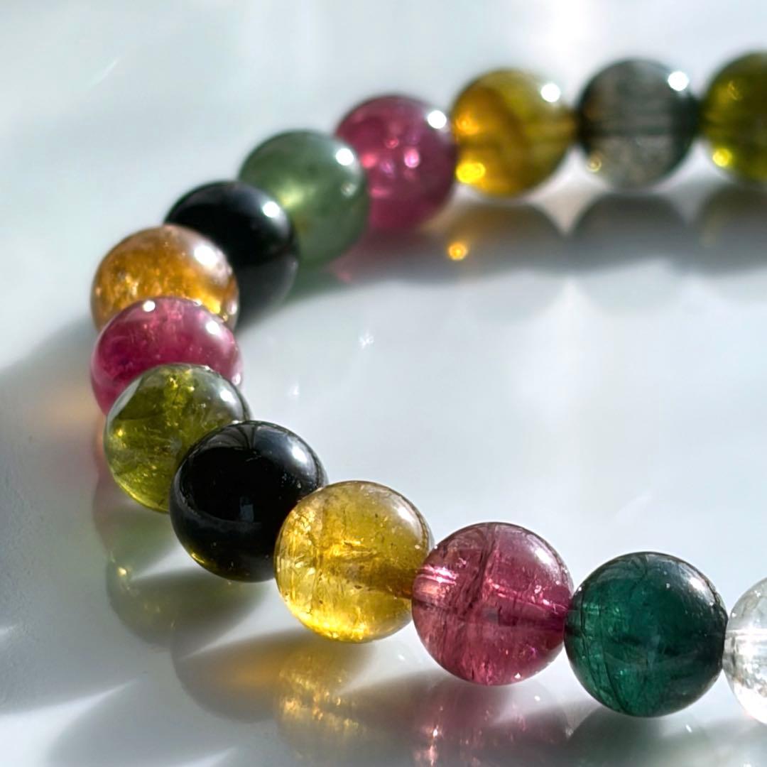 濃厚高品質✨ブラジル産パーティカラートルマリンブレスレット