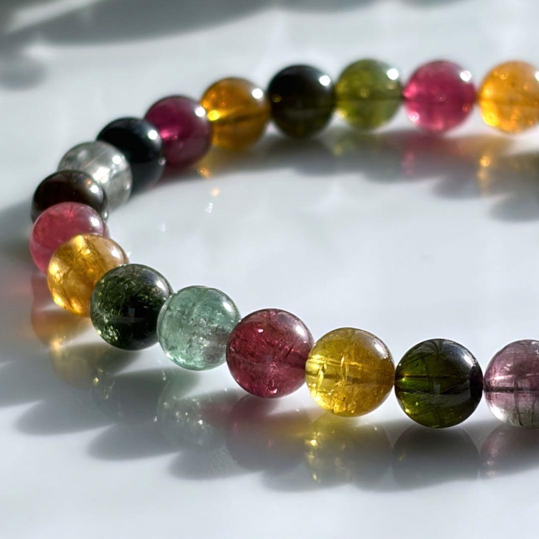 濃厚高品質✨ブラジル産パーティカラートルマリンブレスレット