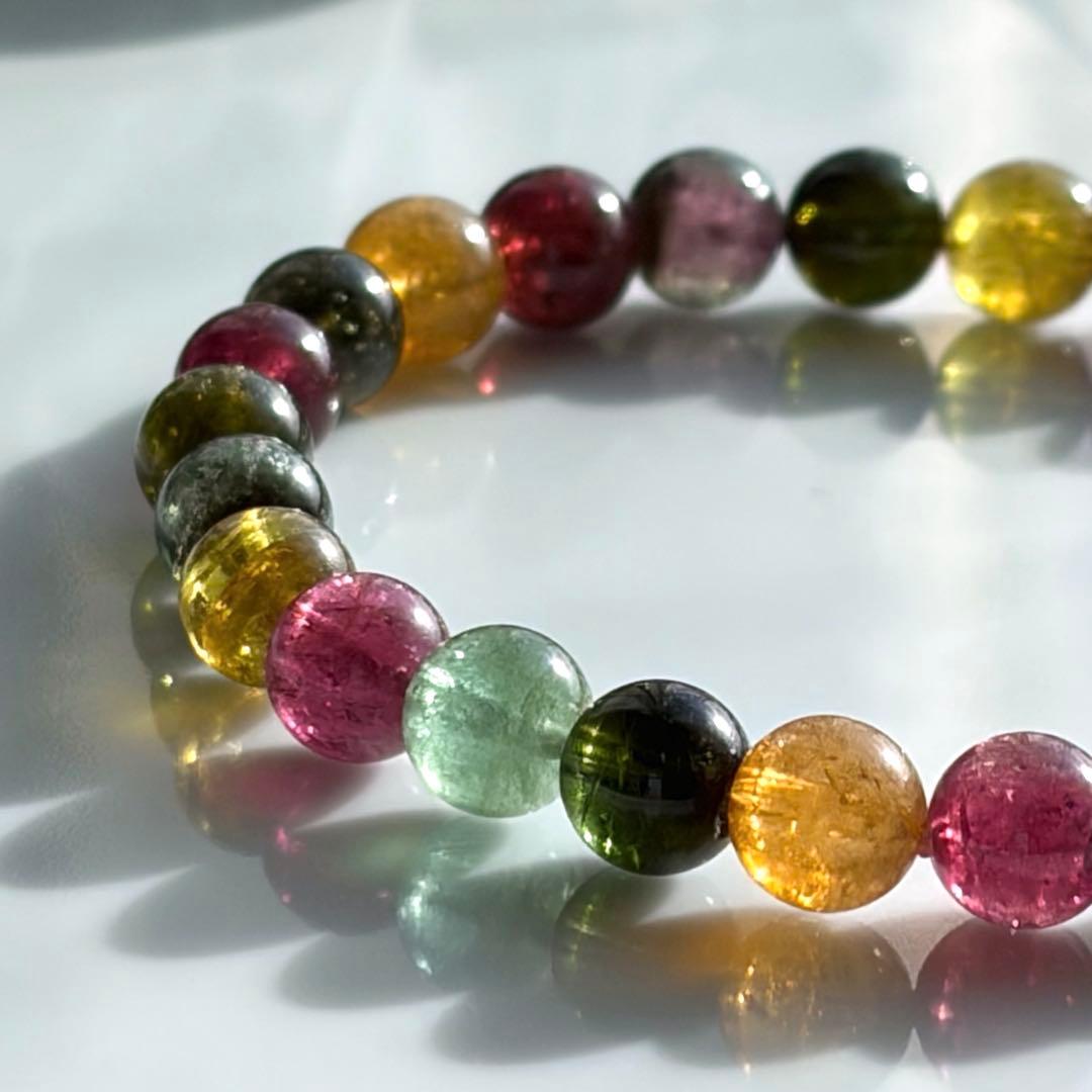 濃厚高品質✨ブラジル産パーティカラートルマリンブレスレット