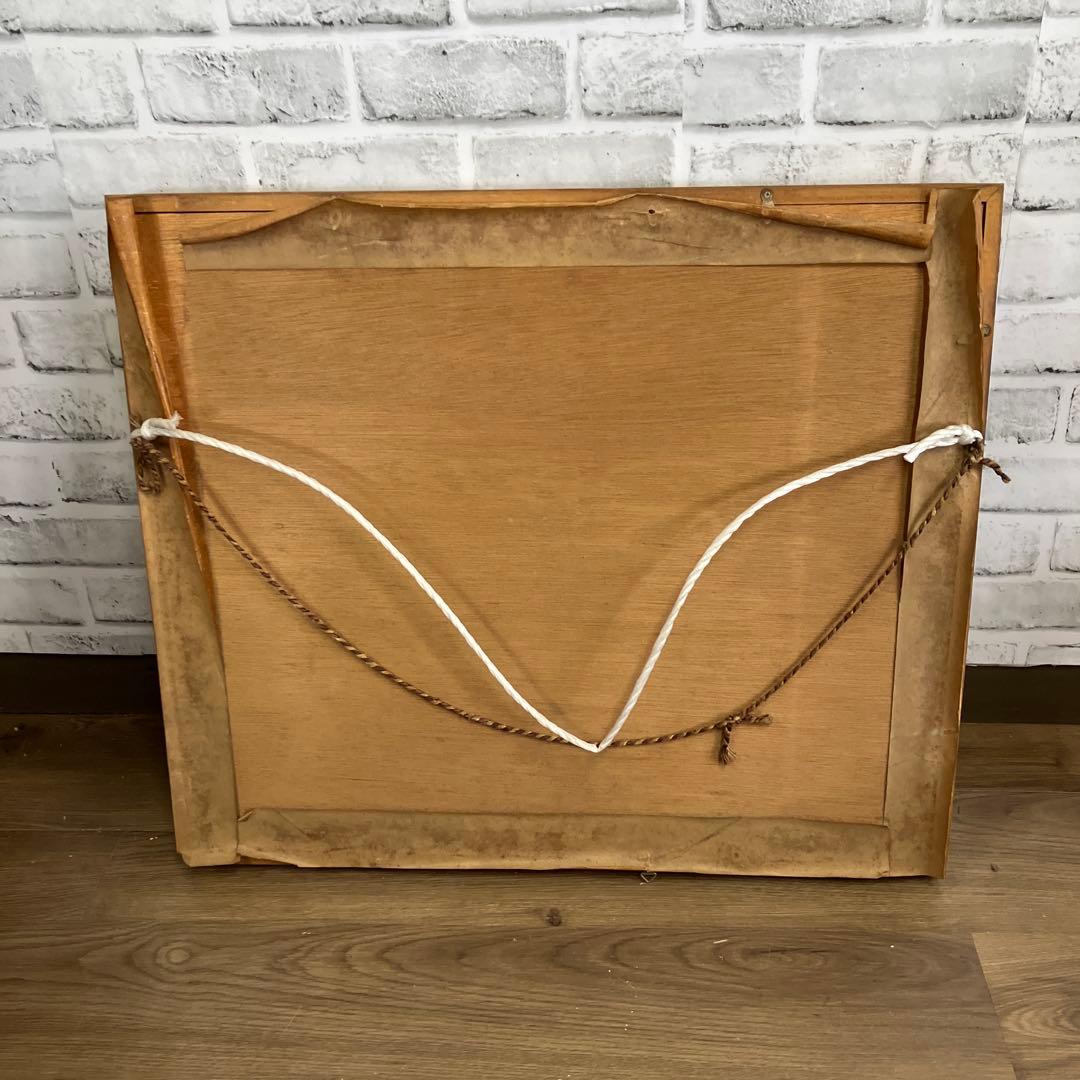 松庵 武比古 作 扇 虎 額装 伝統工芸 縁起物 金工芸 彫金 壁掛け 立