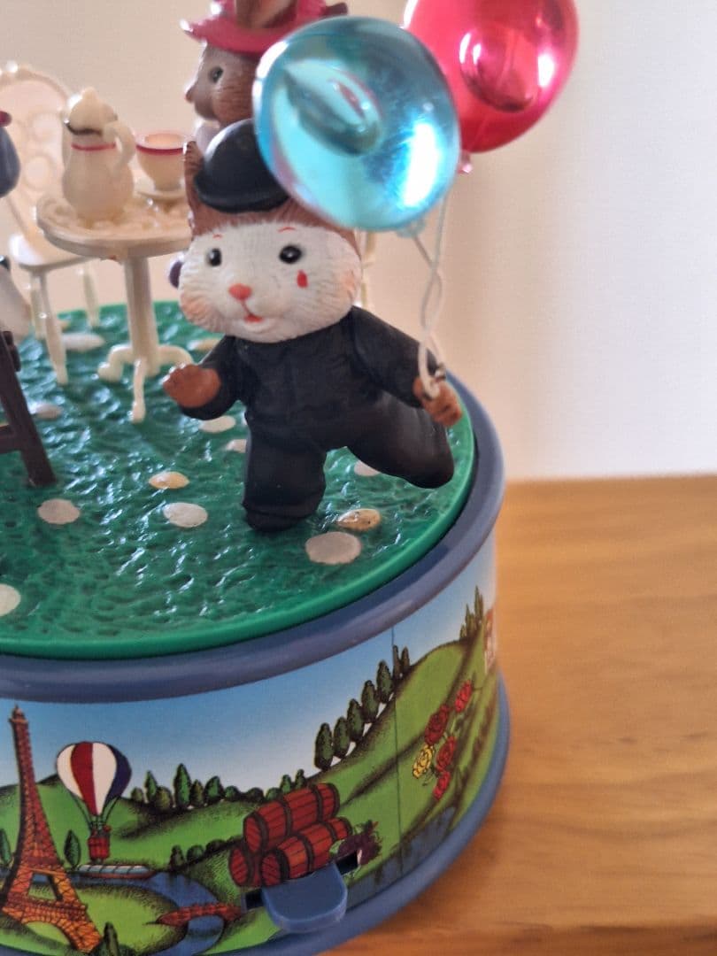 希少　ENESCO　ネズミの画家　エッフェル塔　パリ　オルゴール