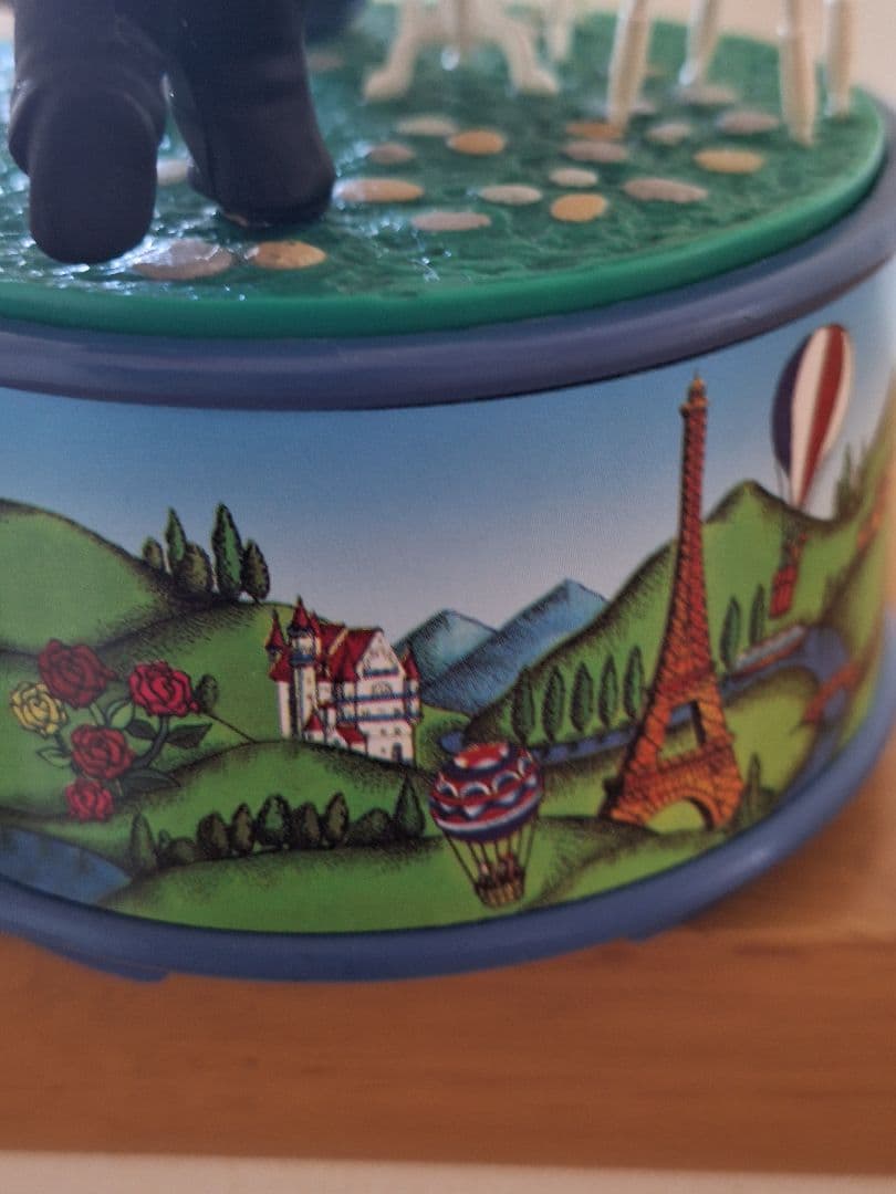 希少　ENESCO　ネズミの画家　エッフェル塔　パリ　オルゴール