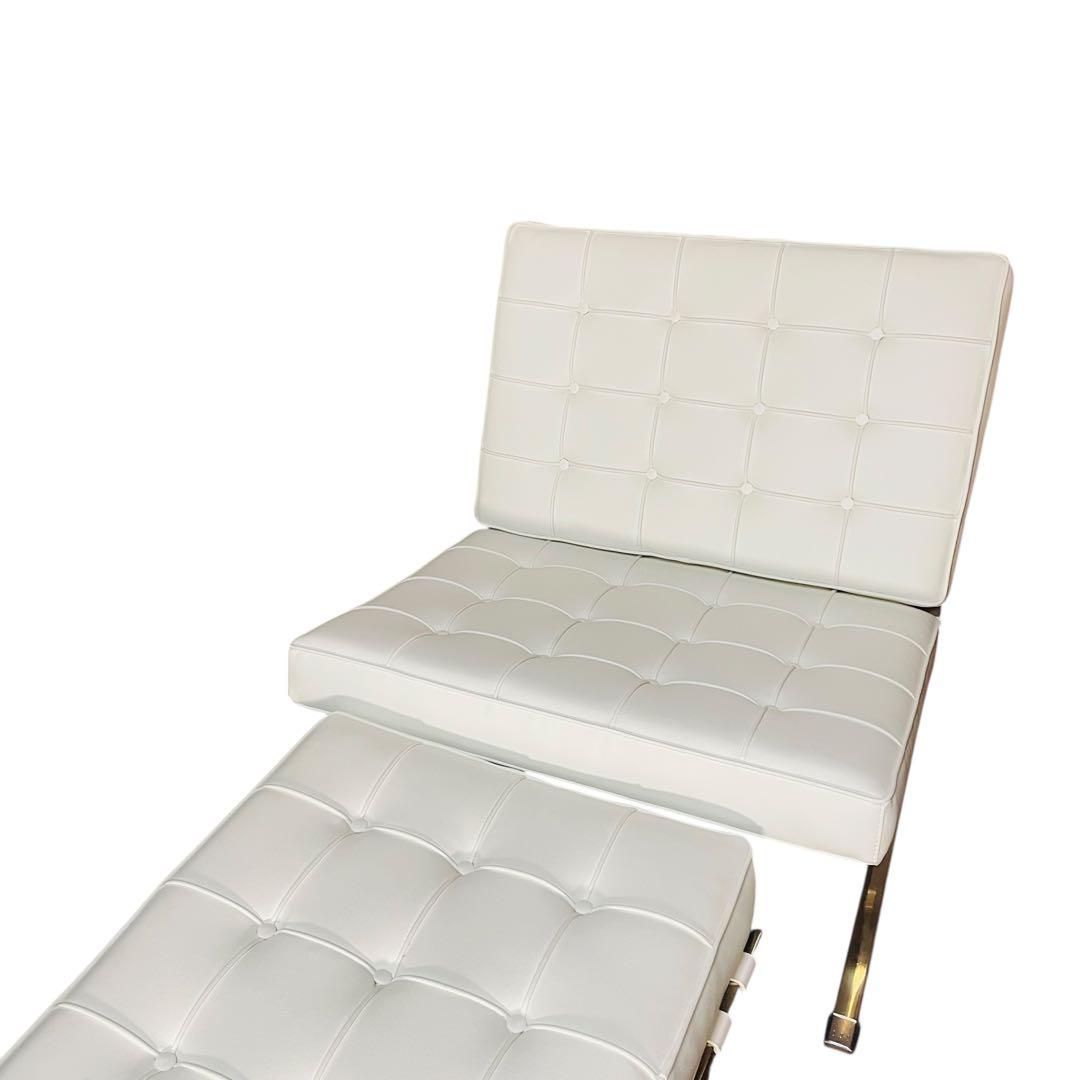 超美品 バルセロナチェア　リプロダクト ソファチェア オットマン付き 1人用