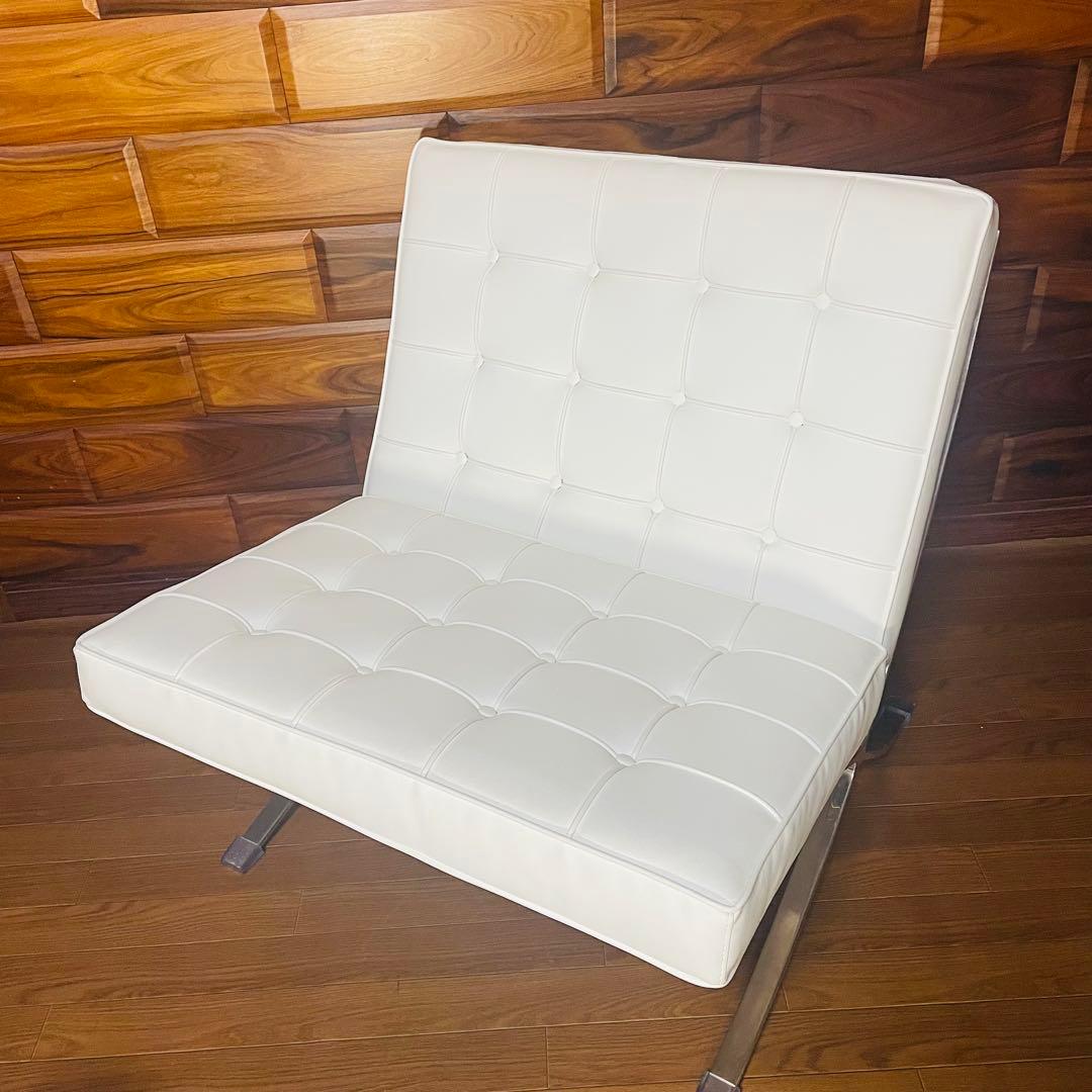 超美品 バルセロナチェア　リプロダクト ソファチェア オットマン付き 1人用