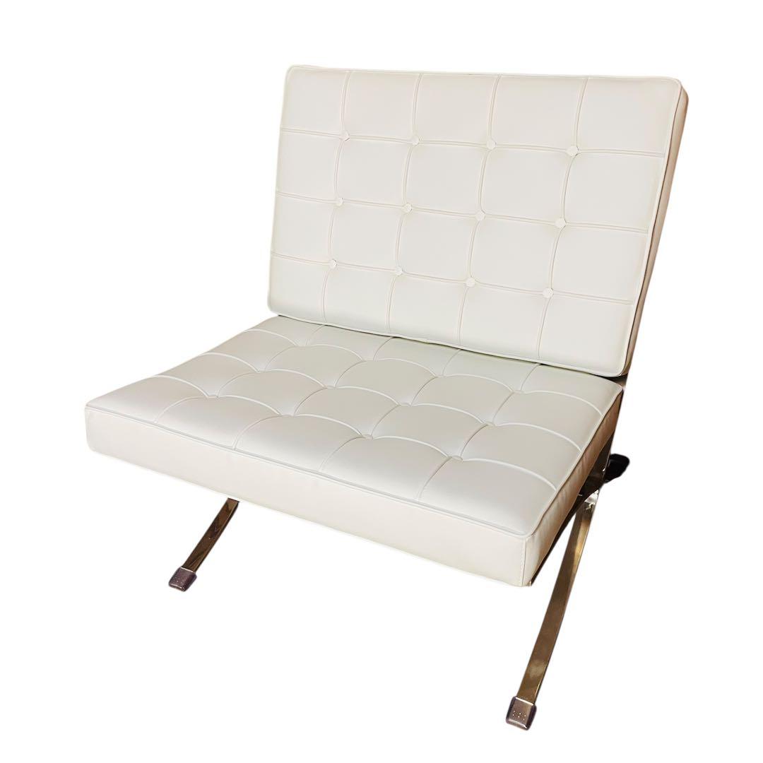 超美品 バルセロナチェア　リプロダクト ソファチェア オットマン付き 1人用