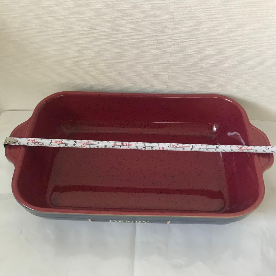 新品　イングランド製　DENBY 陶器製オーブン皿 サラダボウル　赤青