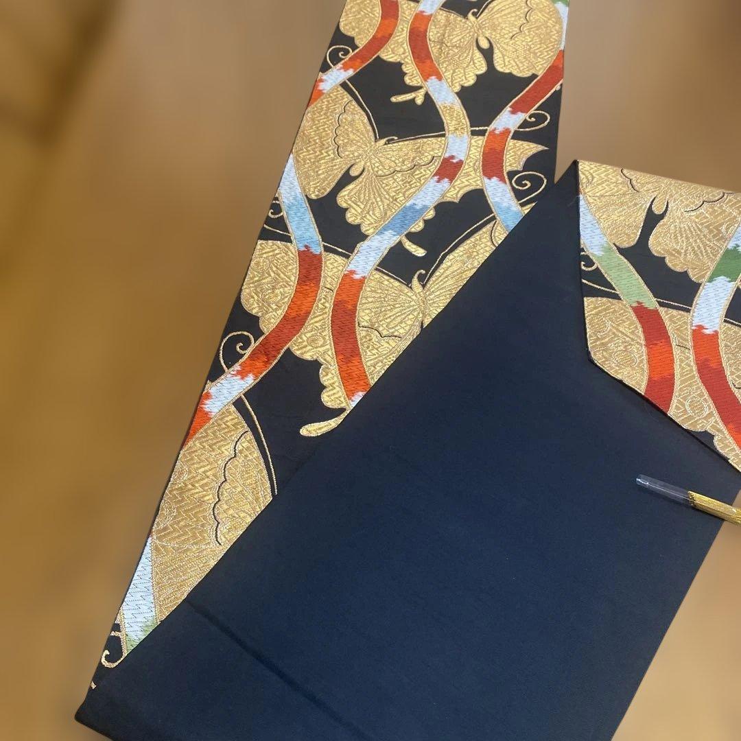 table runner 「立涌に金彩蝶」 帯リメイク 正絹 - メルカリ