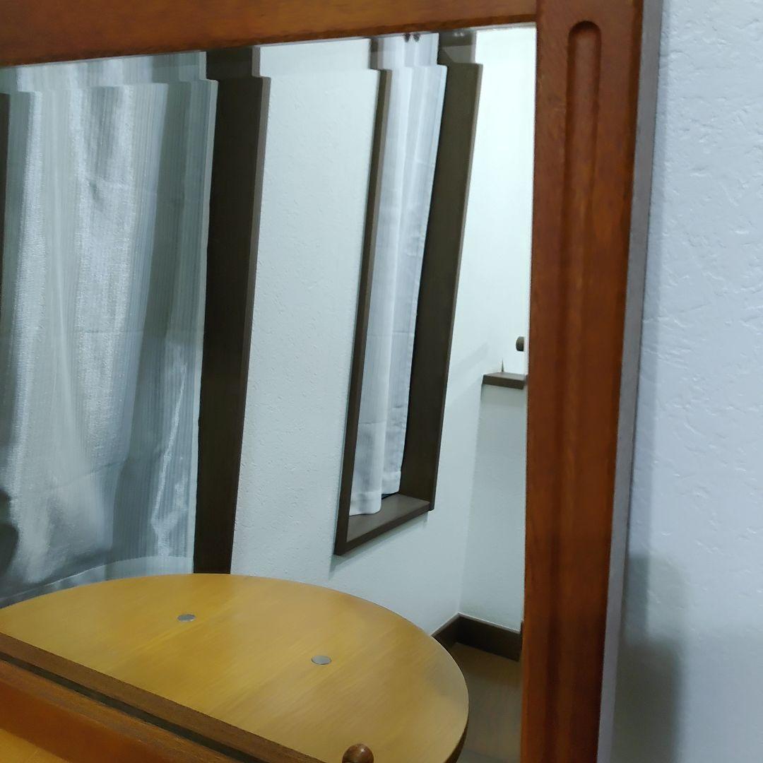 アンティーク　ウォールミラー　壁掛け鏡　面取り鏡　フック付き　匿名配送　送料無料