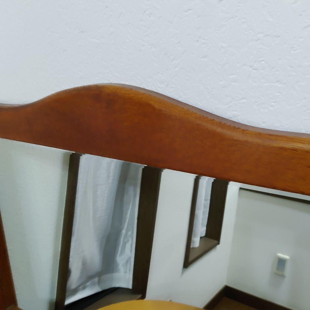 アンティーク　ウォールミラー　壁掛け鏡　面取り鏡　フック付き　匿名配送　送料無料