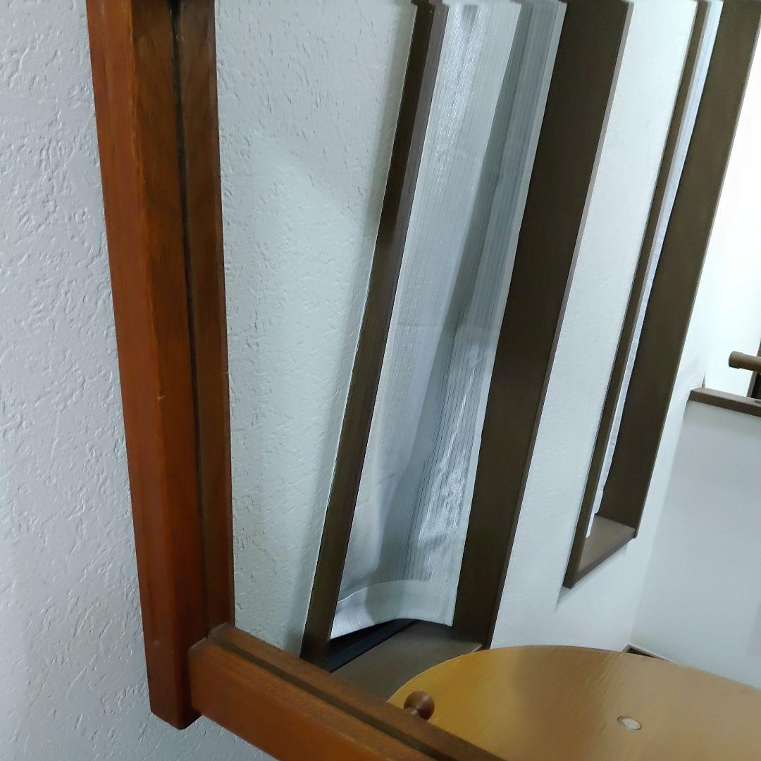 アンティーク　ウォールミラー　壁掛け鏡　面取り鏡　フック付き　匿名配送　送料無料