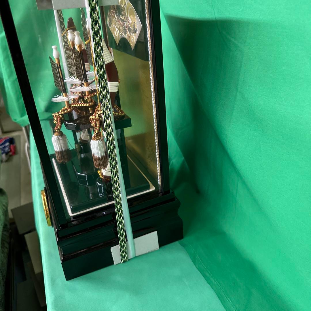 最終値下　東京　人形の久月　破魔弓　天慶１０号　ガラスケース　家紋付き　正月飾り