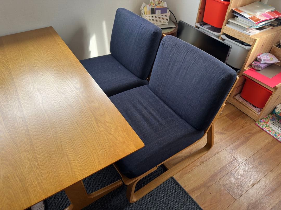 京都引取限定】無印良品 リビングでもダイニングでもつかえる 3点