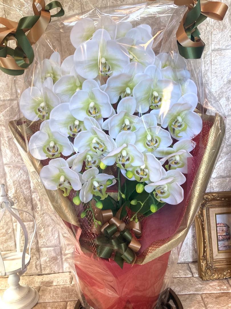 光触媒　人工観葉植物　ウォールグリーン　フェイク　フラワー　リアル胡蝶蘭wg